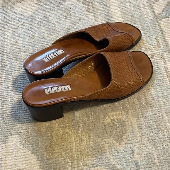 Nickels Brown Mules Classic Leather Design - Picture 3 of 6